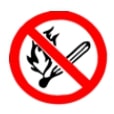 Feuer verboten Warnhinweis