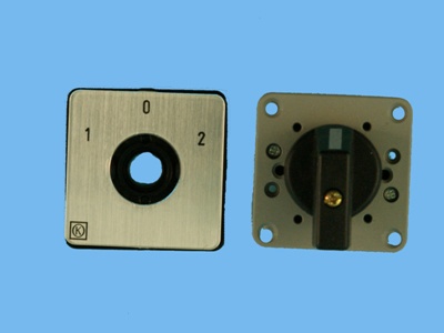 Schalter 1-0-2 1p25a front 40mm