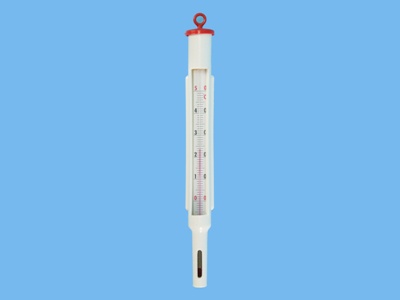 Thermometer in PVC Halterung 0/ 50