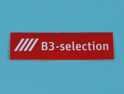 B3 - selection sticker 70x20 mm rood