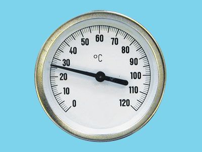 Rookgasthermometer kast 63 mm insteek 300 mm met dompelbuis