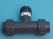 Durchfluss-T-Stück Ø32mm pvc / GF Typ 310