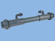 Nutrifit PVC Rohr 90mm mit Durchflussrohr für EC-Fühler kurz