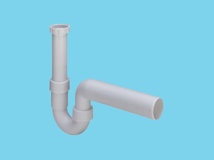 Weißer Rohrsiphon aus Kunststoff (Viega) für Waschbecken