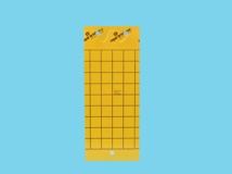 Signaltafel gelb mit Haken (10x25)