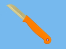 Messer Bandstahl orange 65mm gerade