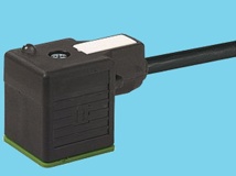 Magnetventil Steckerkappe GR.30 24VDC 1,5m Diode + led
