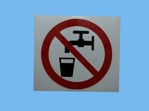 Sticker kein Trinkwasser 200mm